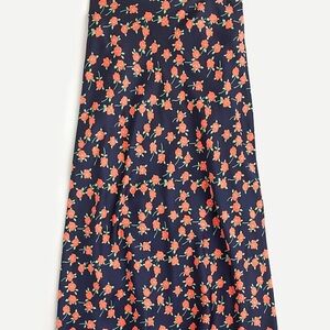 J. Crew Pull-on slip skirt in poppy fields